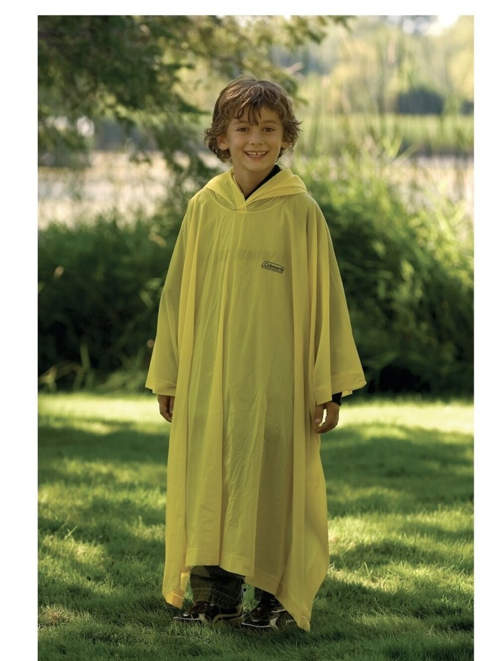Coleman Yellow Youth EVA Rain Poncho with Hood NEW